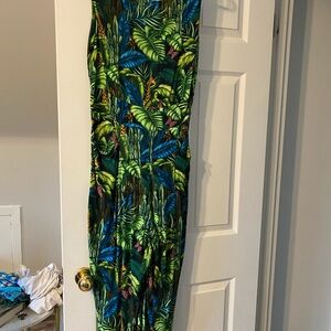 Tropical Leaf Print Jumpsuit